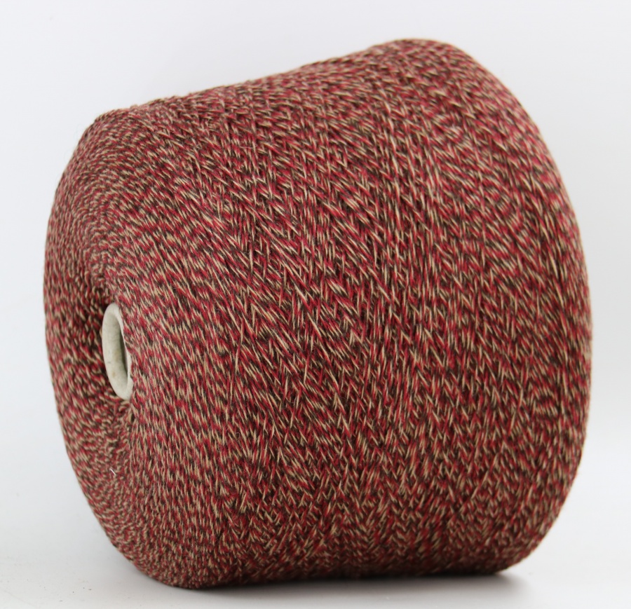 LAMBSWOOL SUPER 3/14,5 3373 бордово бежевый микс
